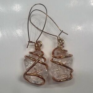 Robert Lee Morris SoHo Cages Rose Gold Wire Wrapped Earrings